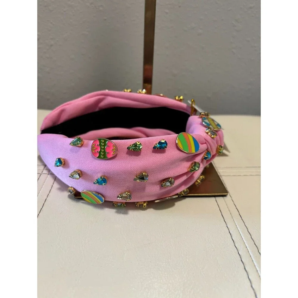 Enchante Accessories Easter Egg Embellished Pink Head Band NWT